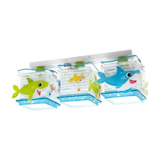 PLAFÓN INFANTIL 3 LUCES LITTLE SHARK E27