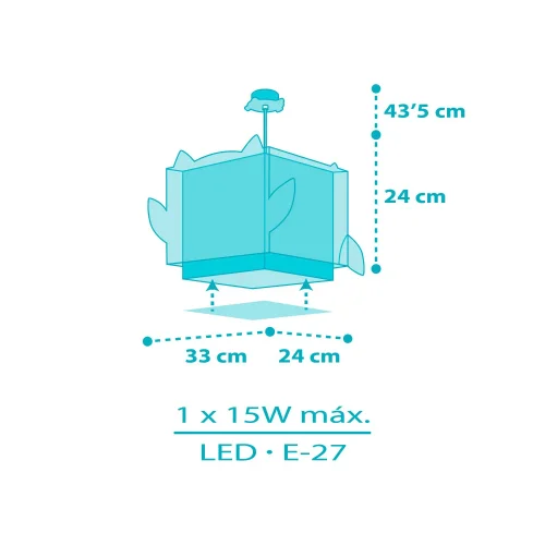 LÁMPARA COLGANTE INFANTIL LITTLE OWL E27