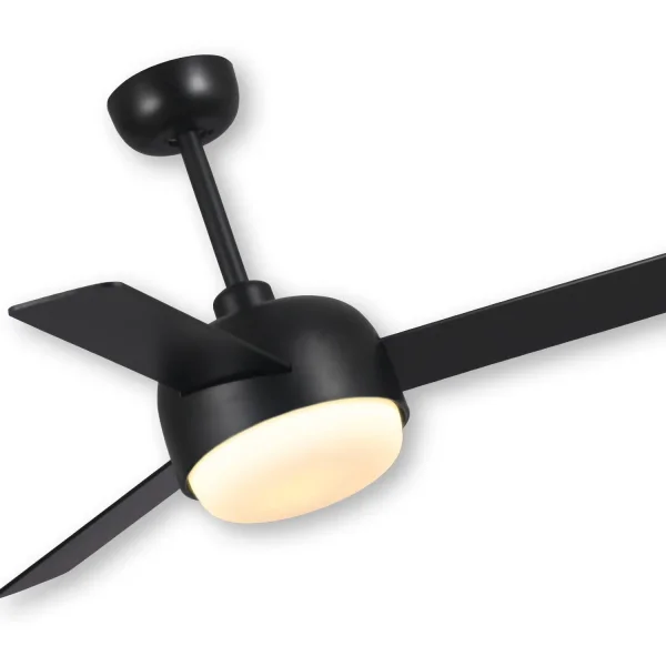 VENTILADOR DE TECHO LED 24 W REGULABLE NEGRO RIVERDALE