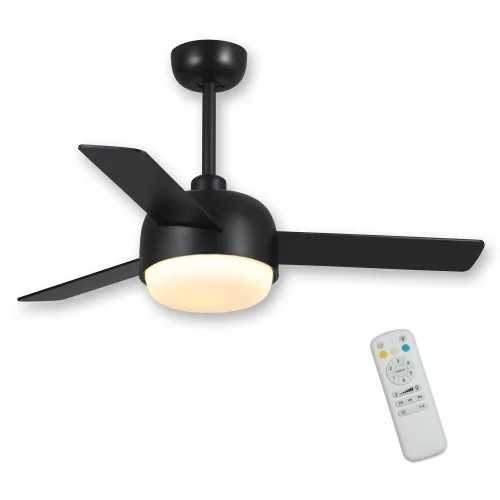 VENTILADOR DE TECHO LED 24 W REGULABLE NEGRO RIVERDALE