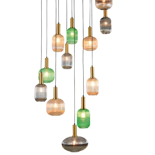 LÁMPARA DE TECHO 12 LUCES TULIPAS COMBINADAS ∅ 100 SHELBY