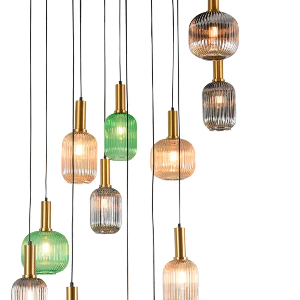 LÁMPARA DE TECHO 12 LUCES TULIPAS COMBINADAS ∅ 100 SHELBY