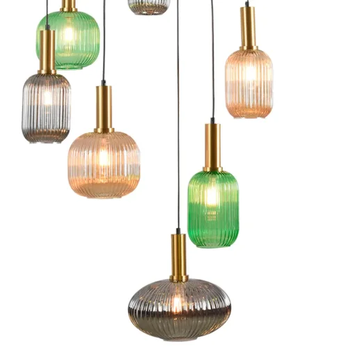 LÁMPARA DE TECHO 12 LUCES TULIPAS COMBINADAS ∅ 100 SHELBY