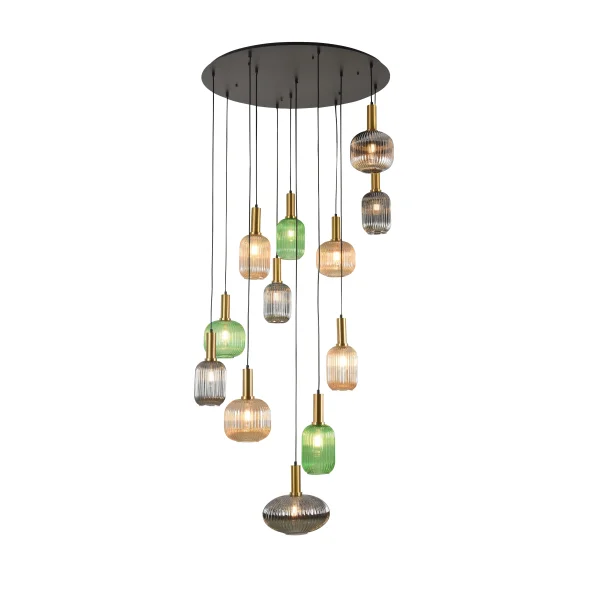 LÁMPARA DE TECHO 12 LUCES TULIPAS COMBINADAS ∅ 100 SHELBY