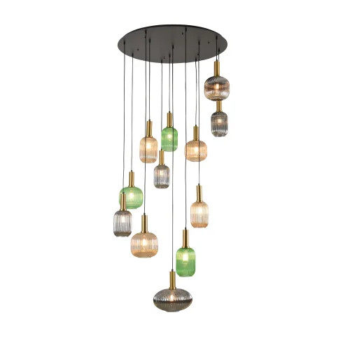 LÁMPARA DE TECHO 12 LUCES TULIPAS COMBINADAS ∅ 100 SHELBY