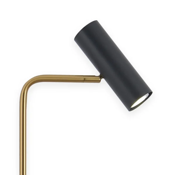 LÁMPARA DE PIE ACERO DORADO/NEGRO ADARA