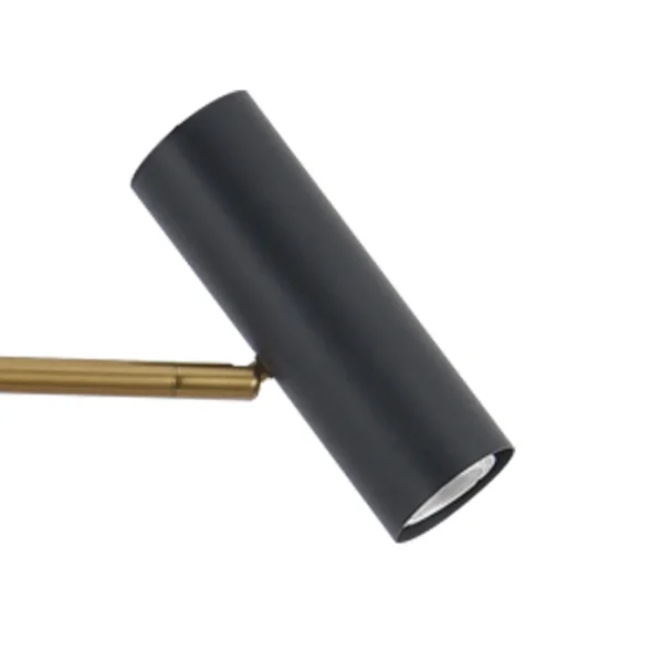 LÁMPARA DE PIE ACERO DORADO/NEGRO ADARA