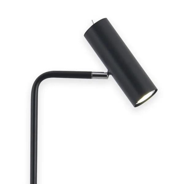 LÁMPARA DE PIE ACERO PINTADO NEGRO ADARA