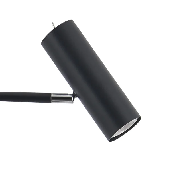 LÁMPARA DE PIE ACERO PINTADO NEGRO ADARA