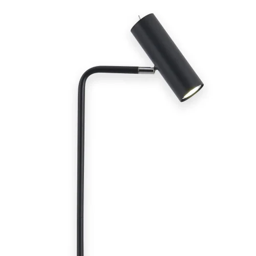 LÁMPARA DE PIE ACERO PINTADO NEGRO ADARA