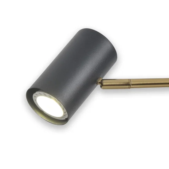 LÁMPARA DE MESA DE ACERO NEGRO/DORADO ADARA 2