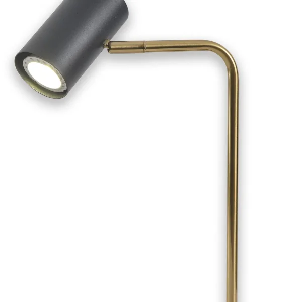 LÁMPARA DE MESA DE ACERO NEGRO/DORADO ADARA