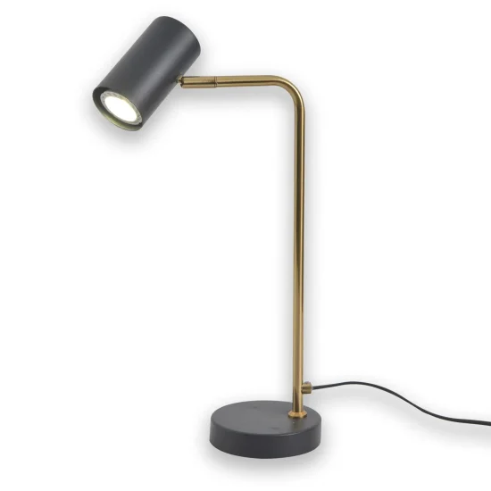 LÁMPARA DE MESA DE ACERO NEGRO/DORADO ADARA