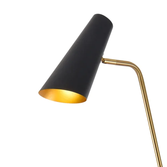 LÁMPARA DE PIE ACERO DORADO/NEGRO BAILEY 2