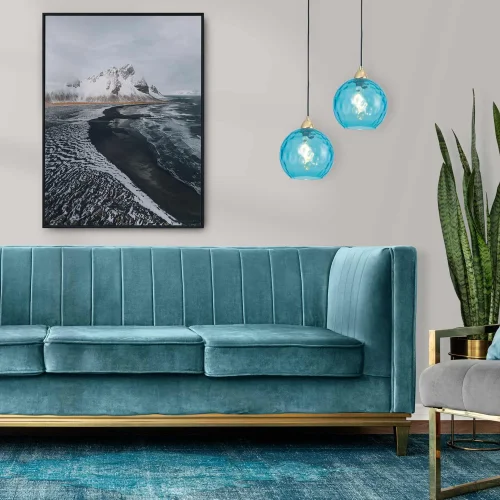 LÁMPARA DE TECHO 1 LUZ TULIPA AZUL NERIUM LÁMPARA DE TECHO 1 LUZ TULIPA AZUL NERIUM