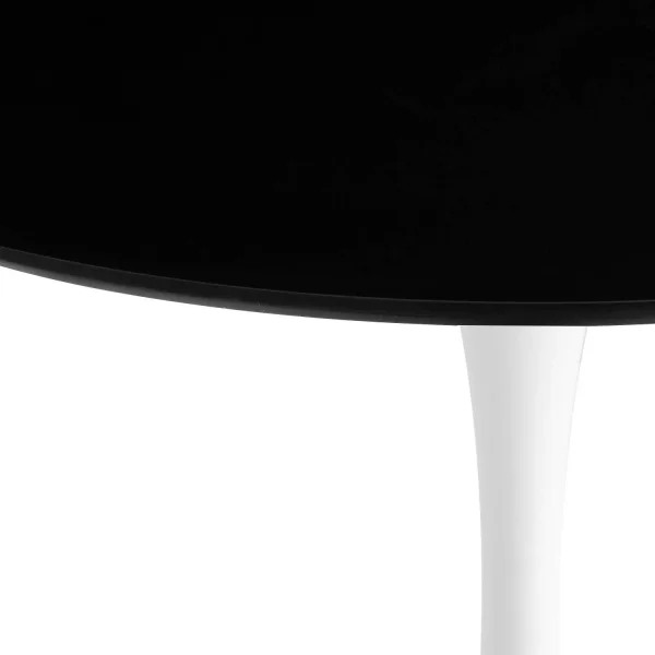TAVOLO SAN ANTONI Ø120 CM GAMBA BIANCA PIANO NERO