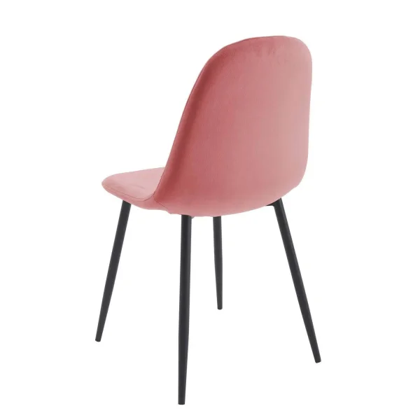 SILLA STENMARK TERCIOPELO ROSA PATAS COLOR NEGRO SILLA STENMARK TERCIOPELO ROSA PATAS COLOR NEGRO