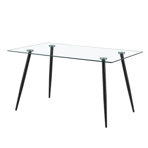 MESA VIKING CRISTAL PATAS COLOR NEGRO
