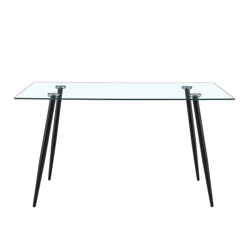 MESA VIKING CRISTAL PATAS COLOR NEGRO