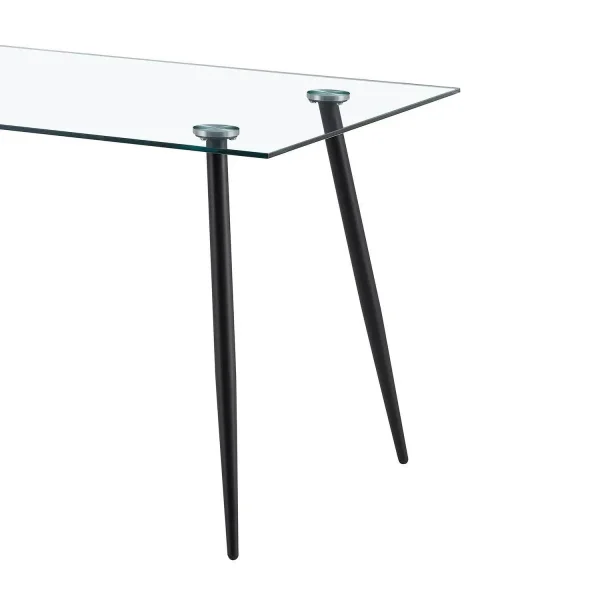 MESA VIKING CRISTAL PATAS COLOR NEGRO