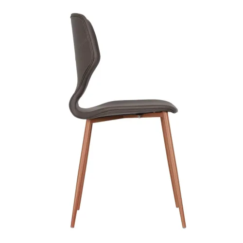 SILLA UPPLAND PU MARRÓN PATAS COLOR HAYA