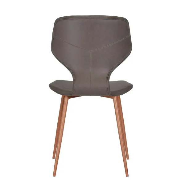 SILLA UPPLAND PU MARRÓN PATAS COLOR HAYA