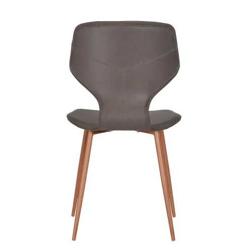 SILLA UPPLAND PU MARRÓN PATAS COLOR HAYA