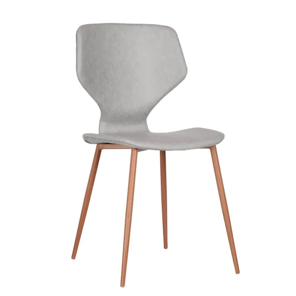 SILLA UPPLAND PU GRIS PATAS COLOR HAYA SILLA UPPLAND PU GRIS PATAS COLOR HAYA