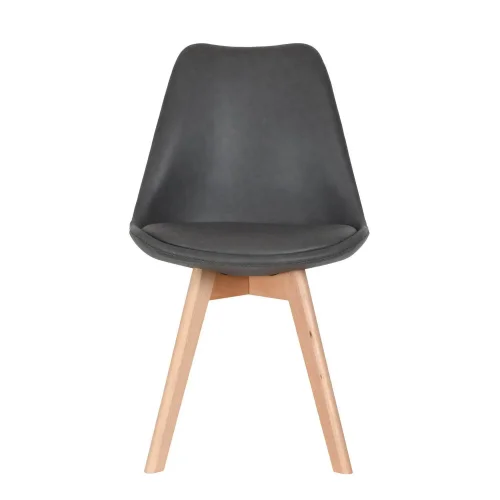 SILLA TOWER KARLSKRONA PU GRIS MARENGO PATAS COLOR HAYA