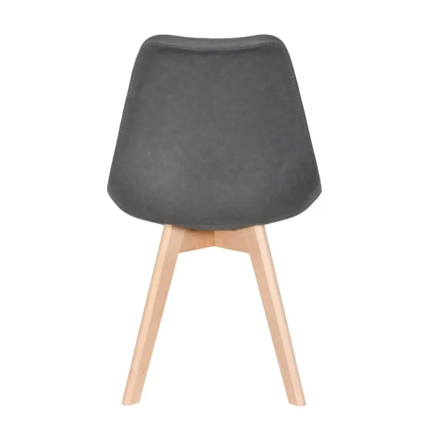 SILLA TOWER KARLSKRONA PU GRIS MARENGO PATAS COLOR HAYA