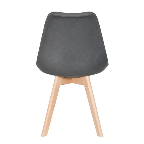 SILLA TOWER KARLSKRONA PU GRIS MARENGO PATAS COLOR HAYA