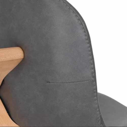 SILLA TOWER KARLSKRONA PU GRIS MARENGO PATAS COLOR HAYA