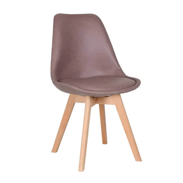 SILLA TOWER KARLSKRONA PU ROSA ENVEJECIDO PATAS COLOR HAYA