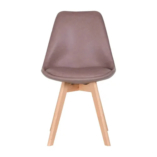 SILLA TOWER KARLSKRONA PU ROSA ENVEJECIDO PATAS COLOR HAYA