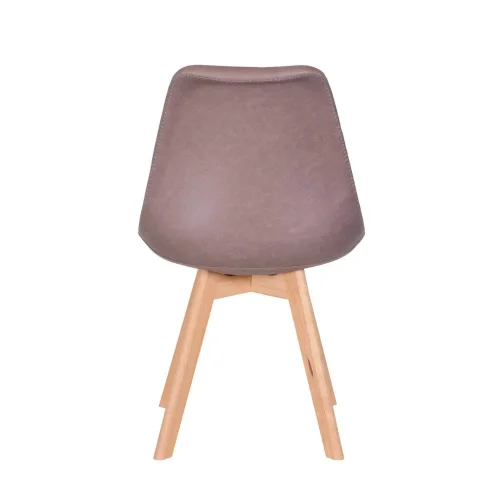 SILLA TOWER KARLSKRONA PU ROSA ENVEJECIDO PATAS COLOR HAYA