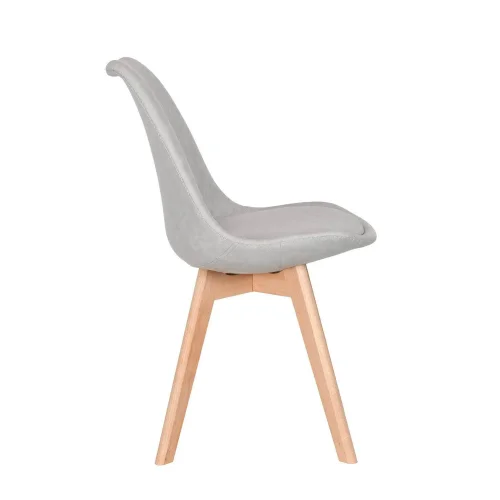 SILLA TOWER KARLSKRONA PU GRIS CLARO PATAS COLOR HAYA