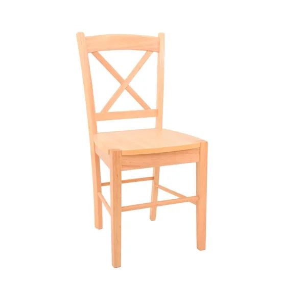SILLA NATURAL MADERA HEVEA