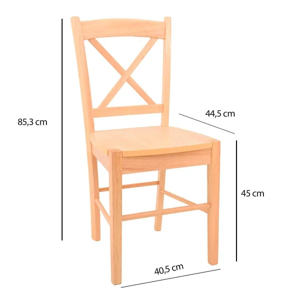 SILLA NATURAL MADERA HEVEA SILLA NATURAL MADERA HEVEA