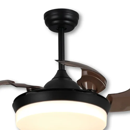 VENTILADOR DE TECHO LED 36 W REGULABLE NEGRO SOLVIG