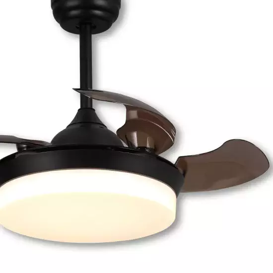 VENTILADOR DE TECHO LED 36 W REGULABLE NEGRO SOLVIG 2