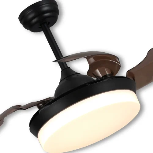 VENTILADOR DE TECHO LED 36 W REGULABLE NEGRO SOLVIG