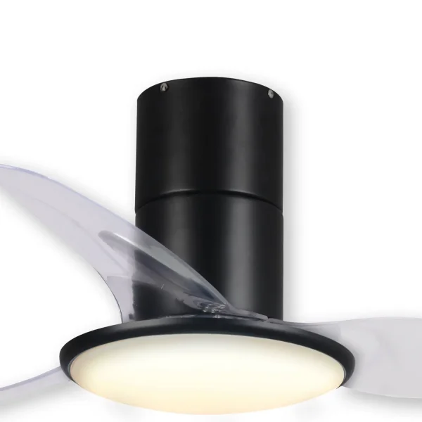 VENTILADOR DE TECHO LED 24 W REGULABLE NEGRO ISOLDE