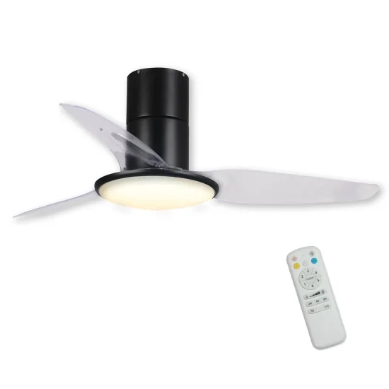 VENTILADOR DE TECHO LED 24 W REGULABLE NEGRO ISOLDE