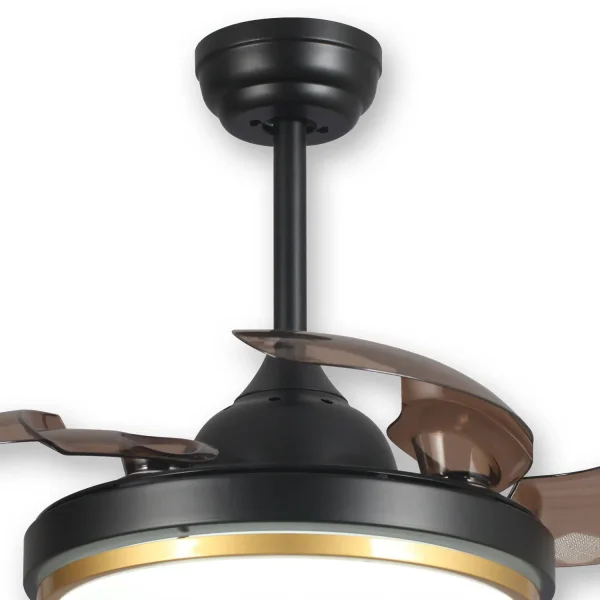 VENTILADOR DE TECHO LED 29 W REGULABLE NEGRO PLEGABLE SILVERSTONE