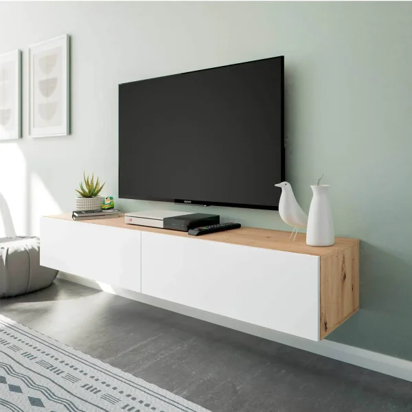 MUEBLE TV ROBLE/BLANCO FREJA