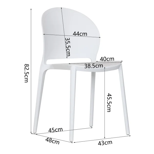 SILLA APILABLE BLANCA HARLEM SILLA APILABLE BLANCA HARLEM