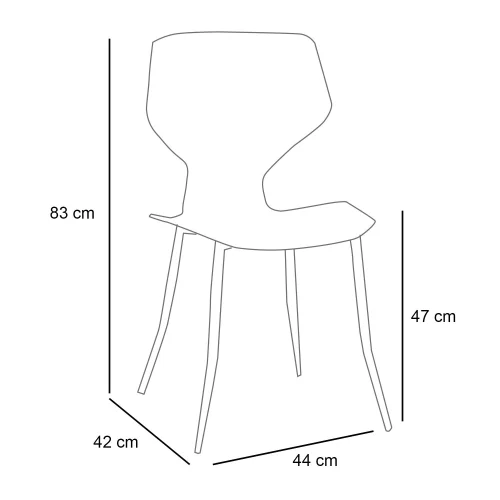 SILLA DE POLIPROPILENO COLOR MOSTAZA UPPLAND