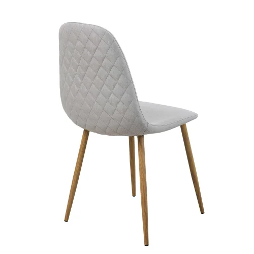SILLA DE COMEDOR TAPIZADA GRIS CLARO SILLA DE COMEDOR TAPIZADA GRIS CLARO