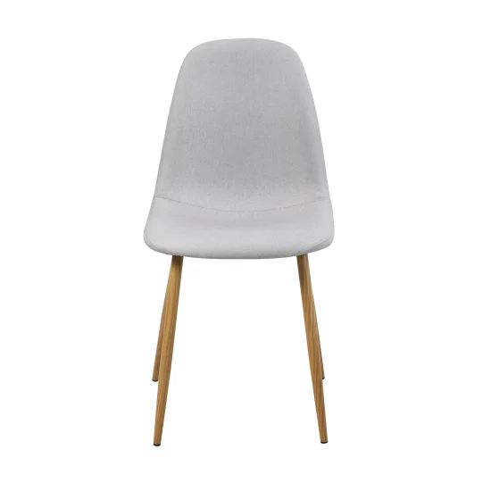 SILLA DE COMEDOR TAPIZADA GRIS CLARO 2