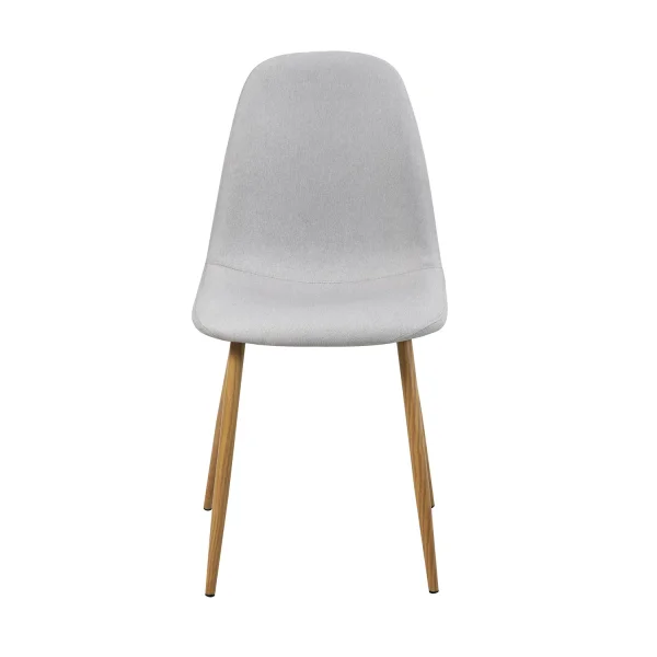 SILLA DE COMEDOR TAPIZADA GRIS CLARO SILLA DE COMEDOR TAPIZADA GRIS CLARO